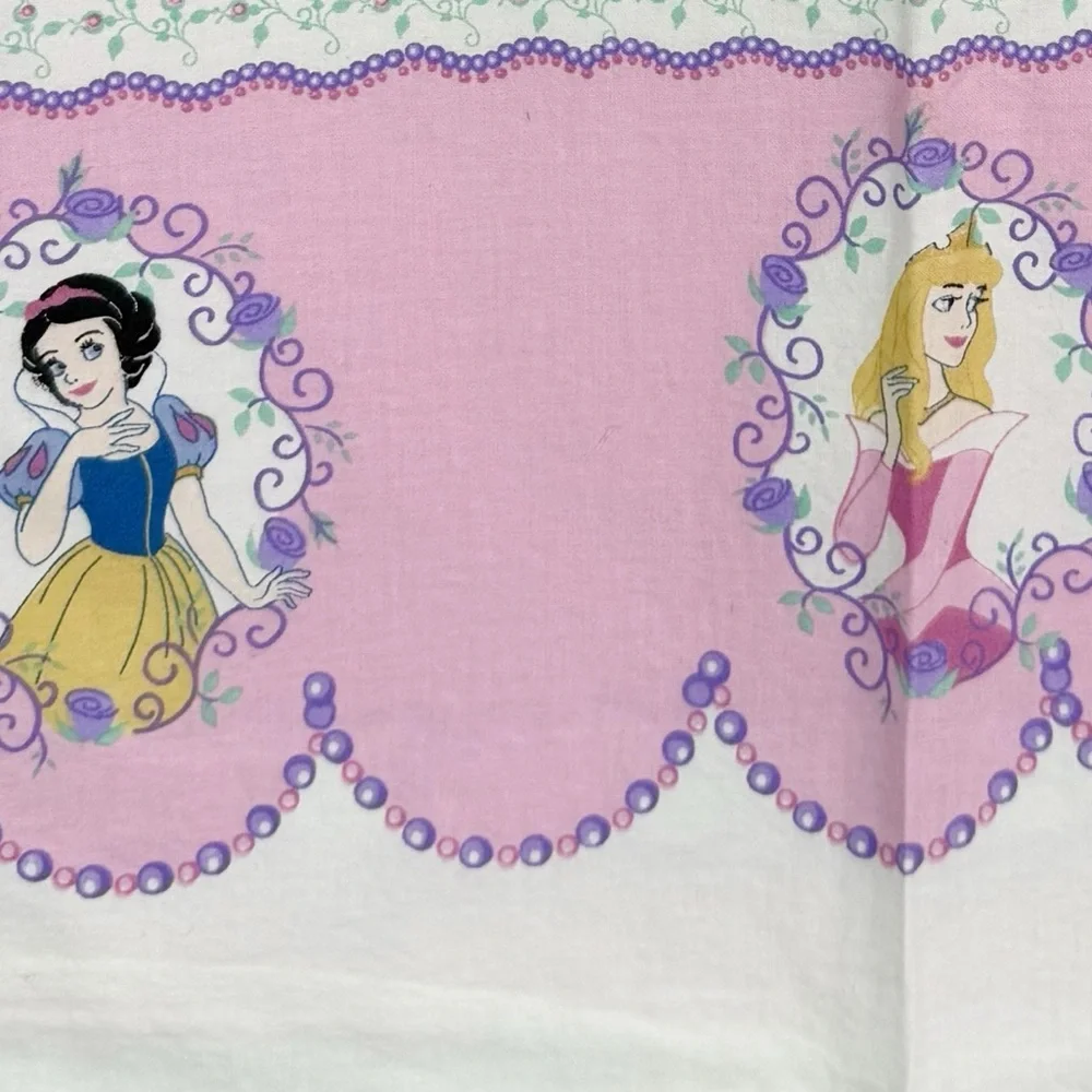 Vintage Y2K Pink Disney Princess Fabric Remnant 44”x32”